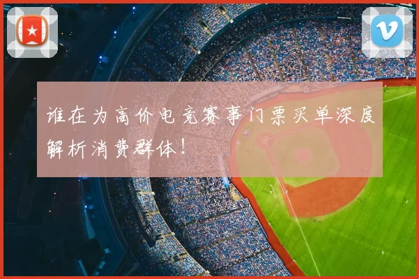 谁在为高价电竞赛事门票买单深度解析消费群体！
